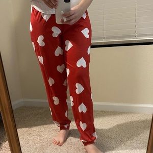 SHEIN heart pajama bottoms